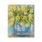 Stupell Industries Expressive Yellow Tulips in Ornate Blue Vase Painting Canvas Wall Art